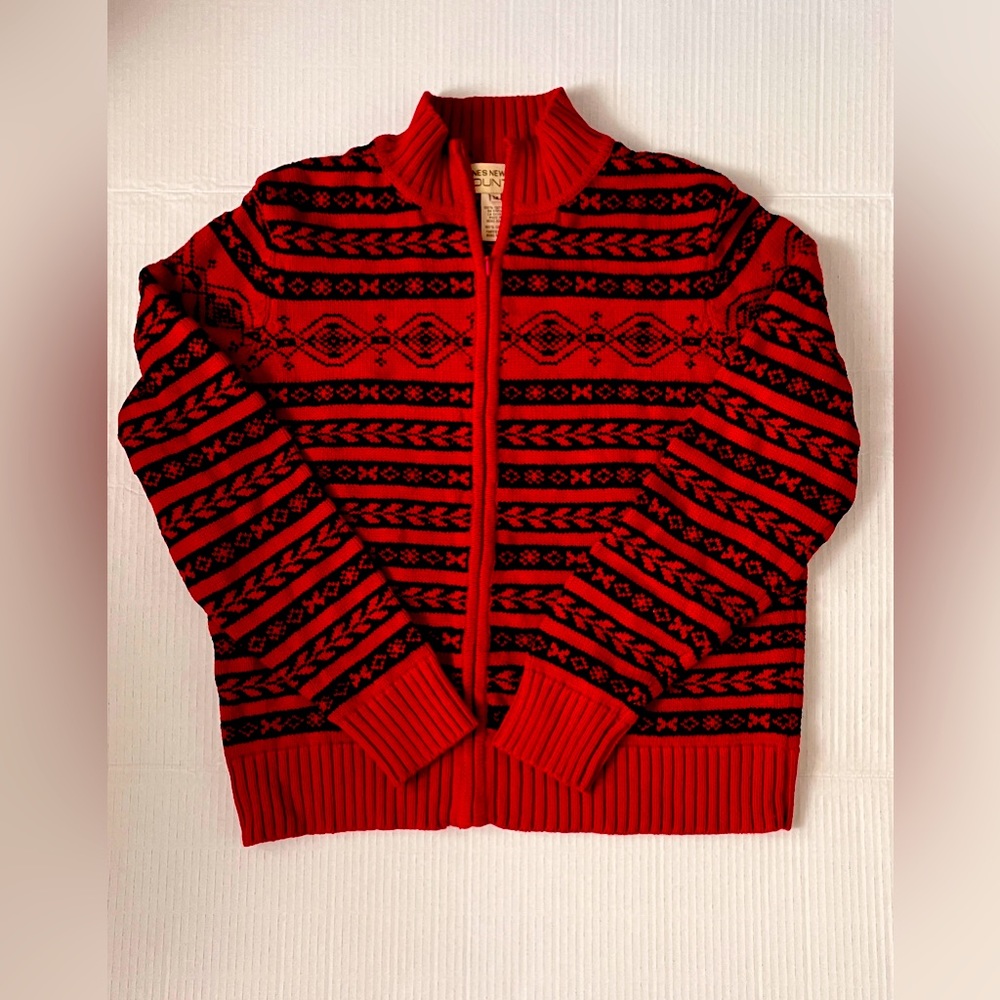 Jones New York country zip up sweater‎